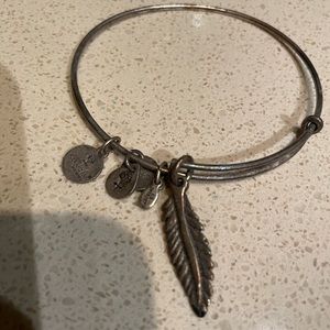 Alex and Ani Silver Feather bracelet